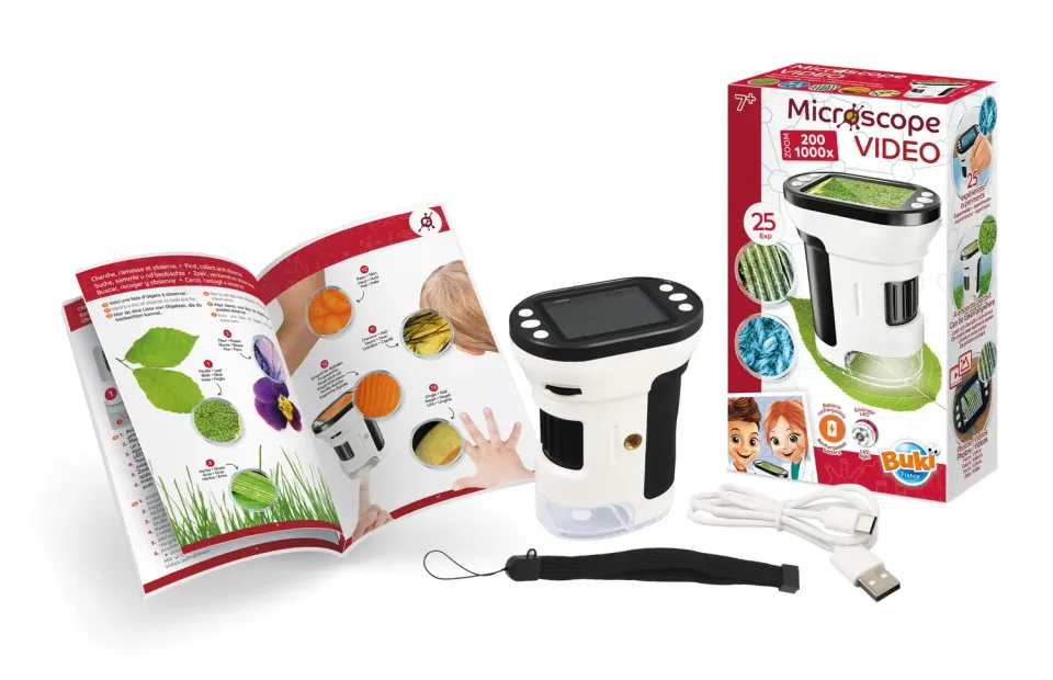 Buki MR350 Videomikroskop Kinder 200x-1000x mit Display