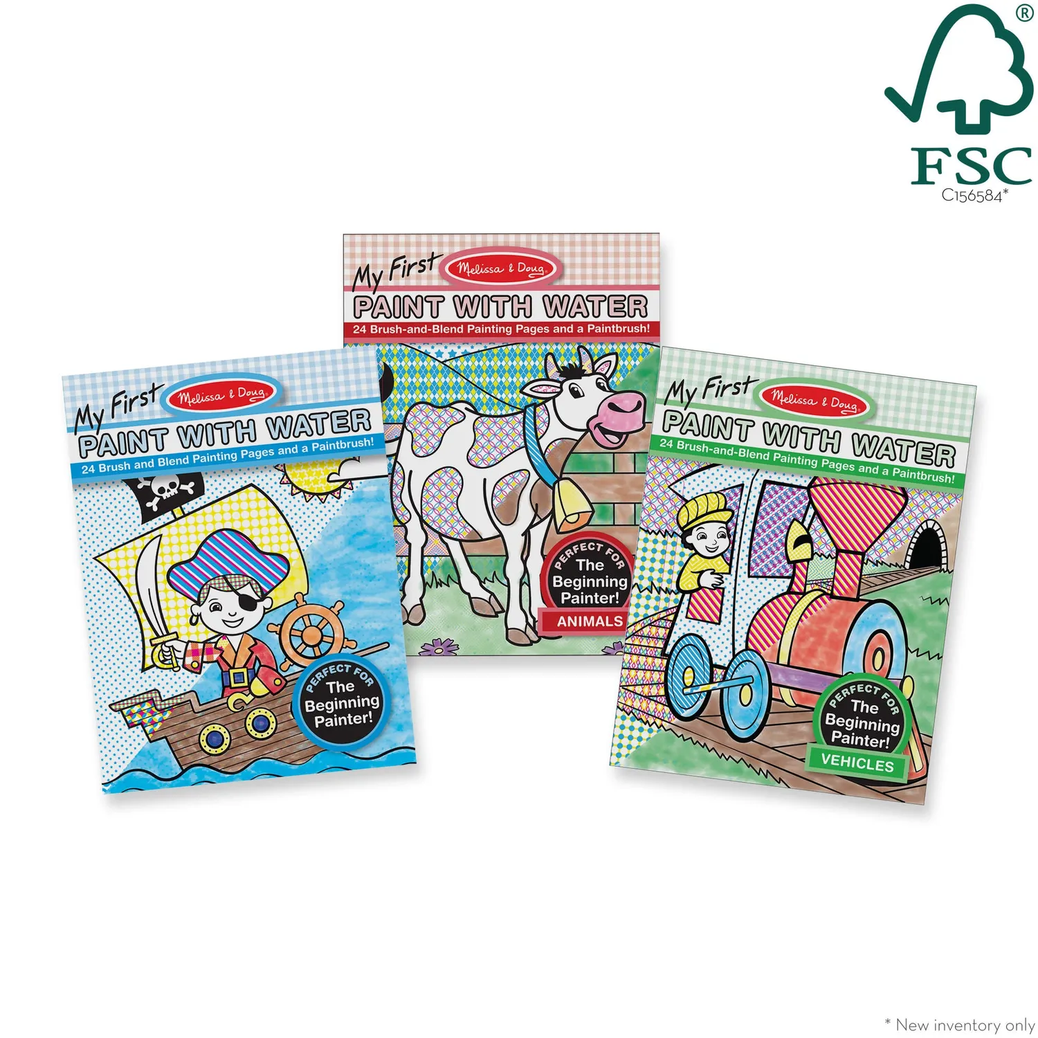 Melissa & Doug My First Paint with Water Malset 3er-Pack Tiere