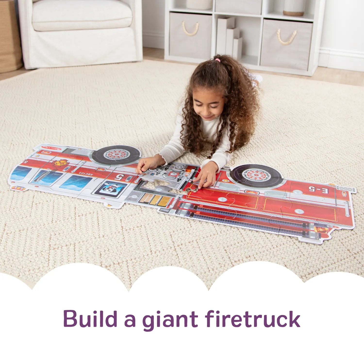 Melissa & Doug Giant Fire Truck Bodenpuzzle 24 Teile XXL
