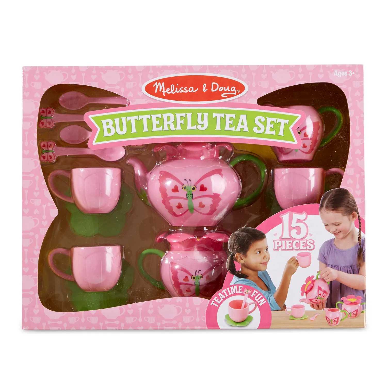 Melissa & Doug Butterfly Tea Set Teeservice 15-teilig Kinder