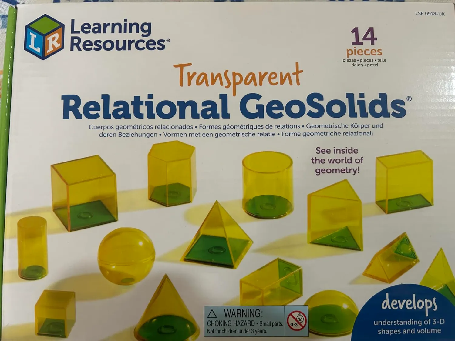 Learning Resources Relational GeoSolids Körper Set 14-teilig Volumen