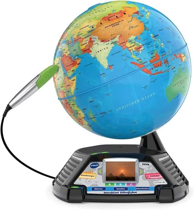 VTech 80-605404 Interaktiver Videoglobus Lernglobus ab 7 J.