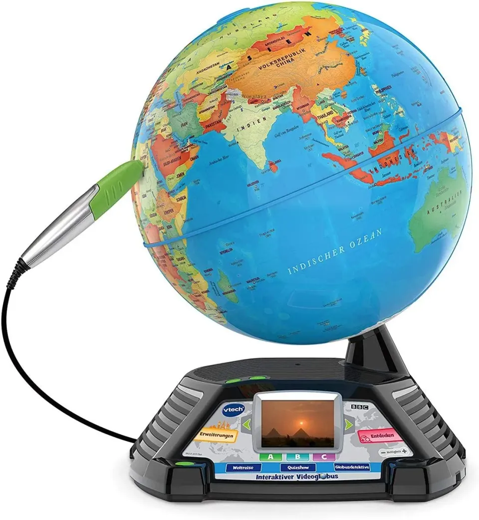 VTech 80-605404 Interaktiver Videoglobus Lernglobus ab 7 J.