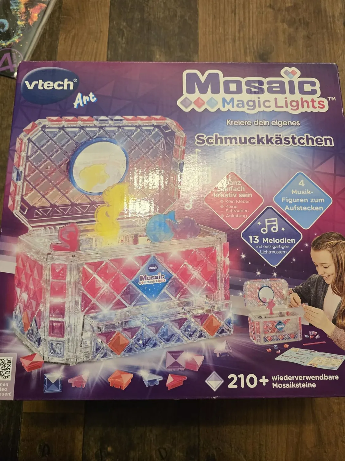 VTech Mosaic Magic Lights Schmuckkästchen 210 Steine Musik