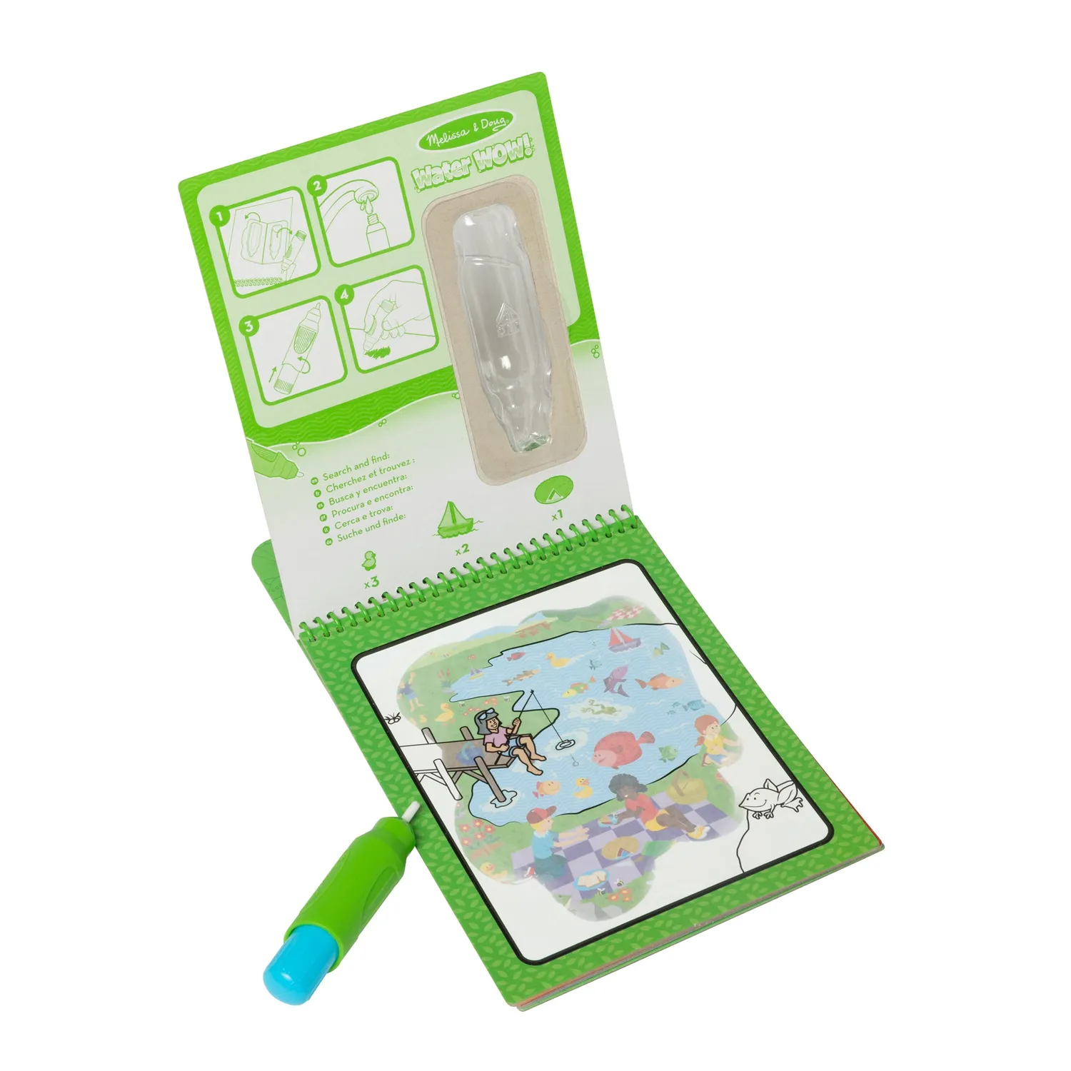Melissa & Doug Water Wow! Seasons Wassermalbuch 4 Seiten wiederverwendbar