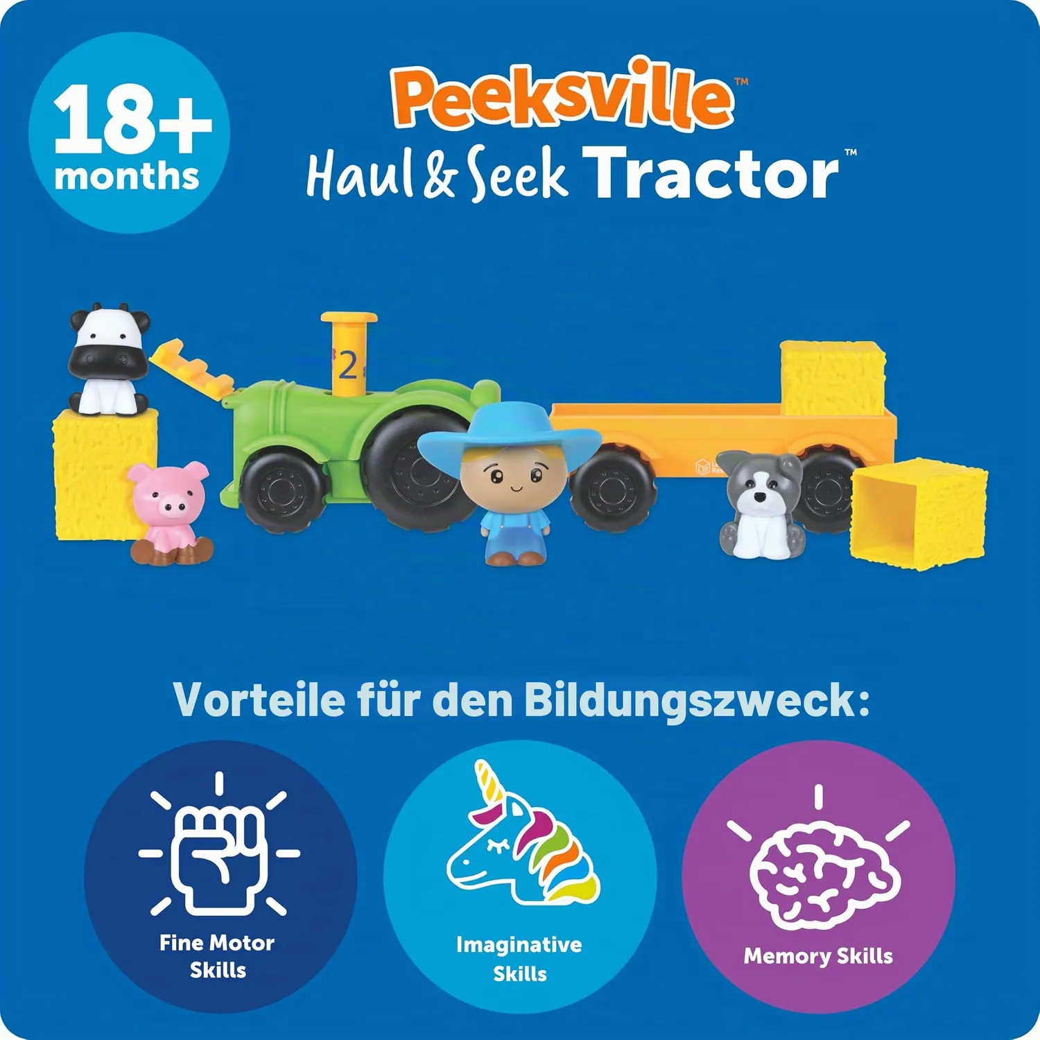 Learning Resources Peeksville Traktor Spielset 10-teilig Bauernhof