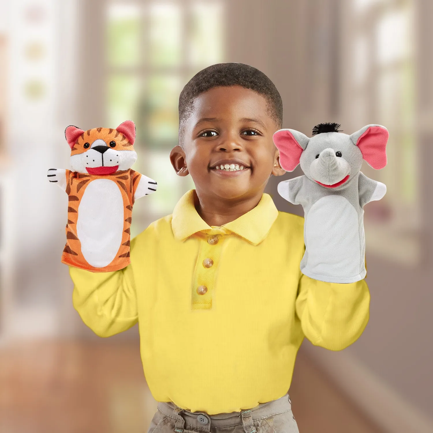 Melissa & Doug Zoo Friends Handpuppen Tiere 4er Set