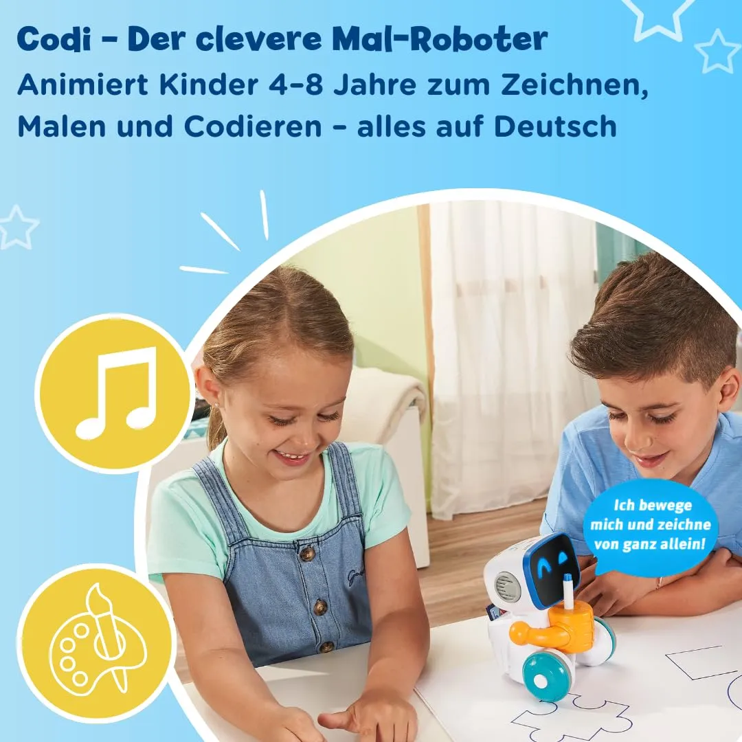 VTech Codi Mal-Roboter Lernroboter zum Zeichnen und Codieren