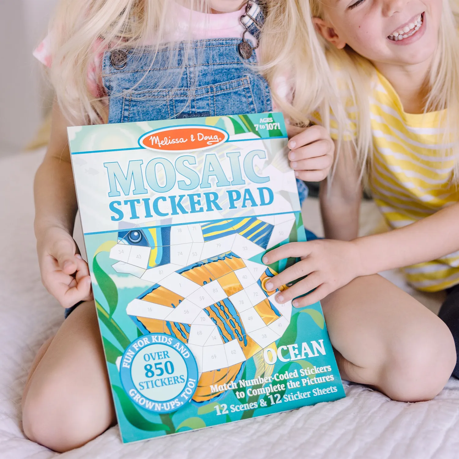 Melissa & Doug Mosaic Sticker Pad Ocean Stickerbuch 850 Sticker
