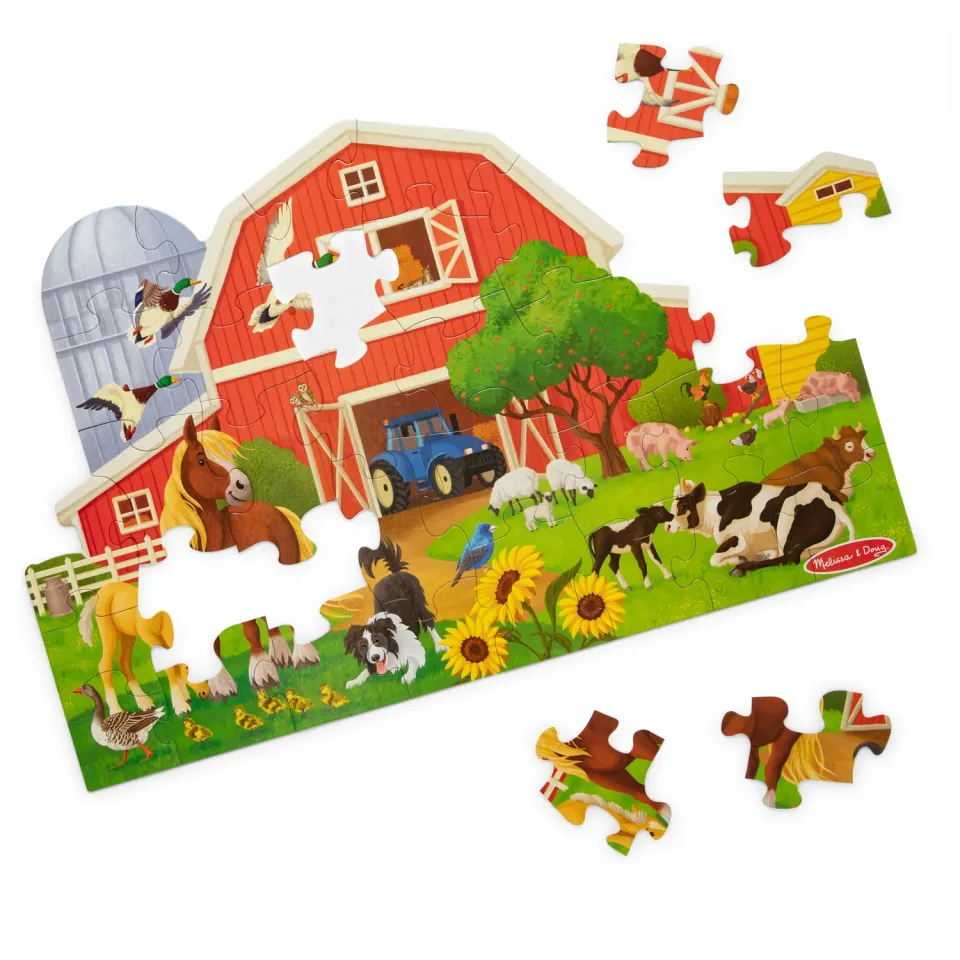 Melissa & Doug Busy Barn Bodenpuzzle Scheune 32 Teile