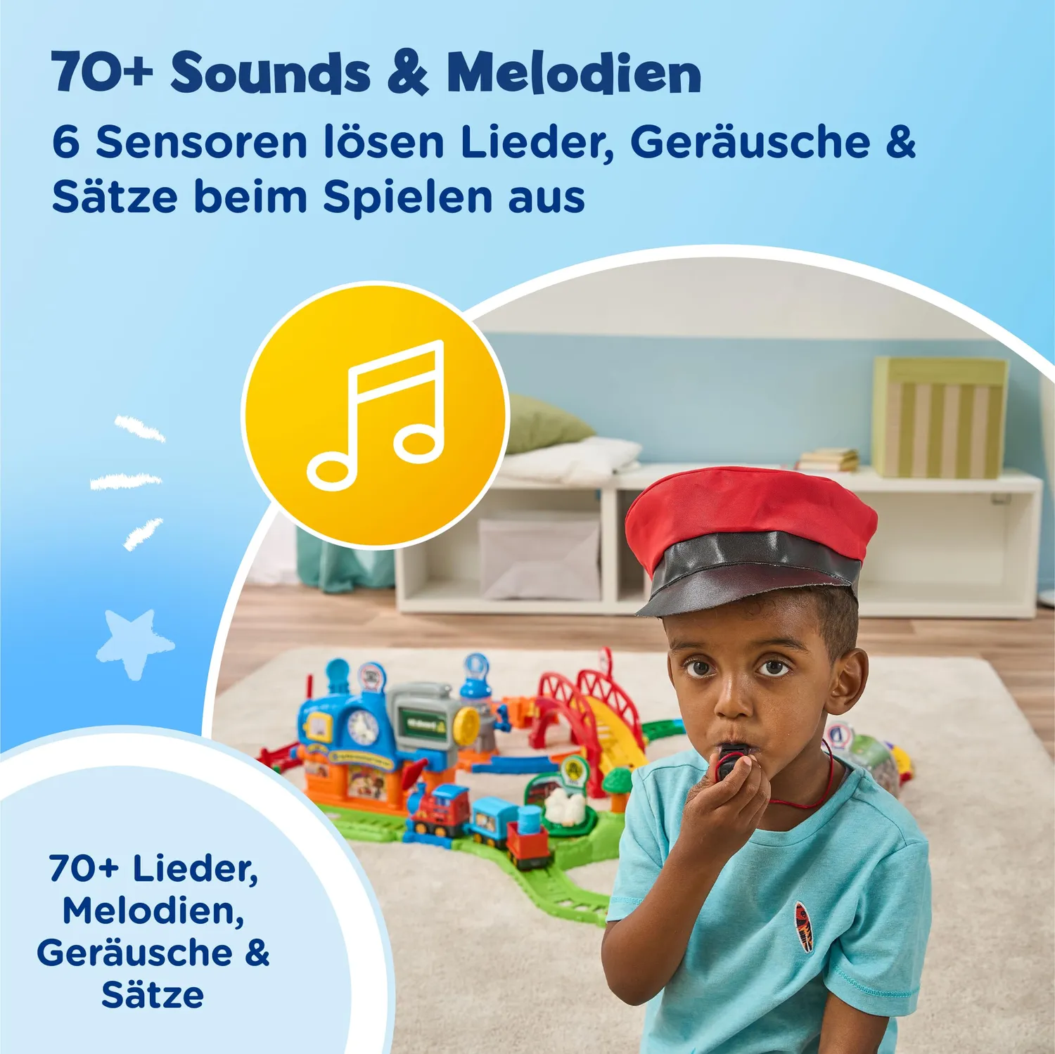 VTech Tut Tut Baby Flitzer Bunter Bahnhof Zug Spielset Motor