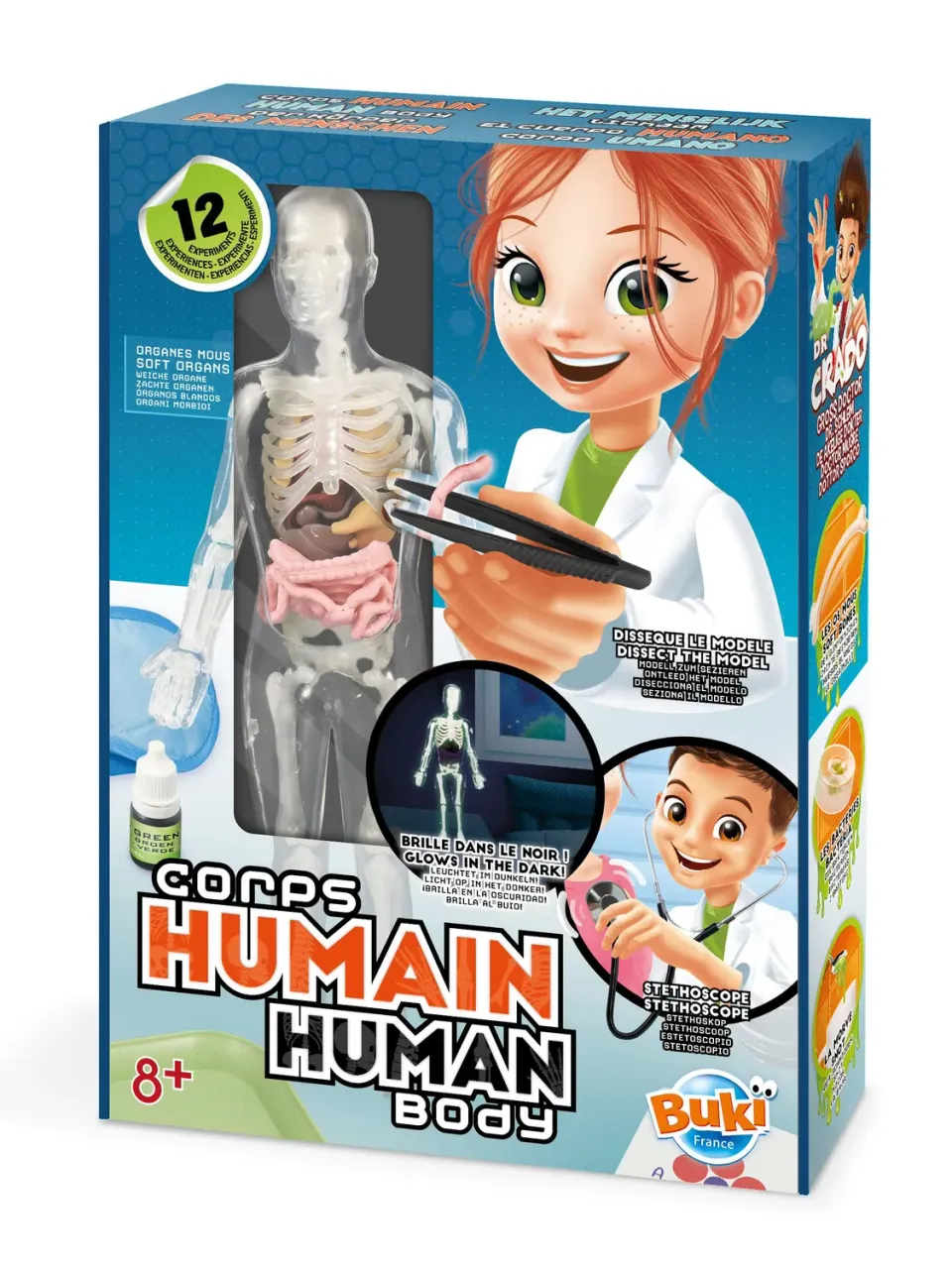Buki 2163 Der menschliche Körper Anatomie-Set mit Stethoskop