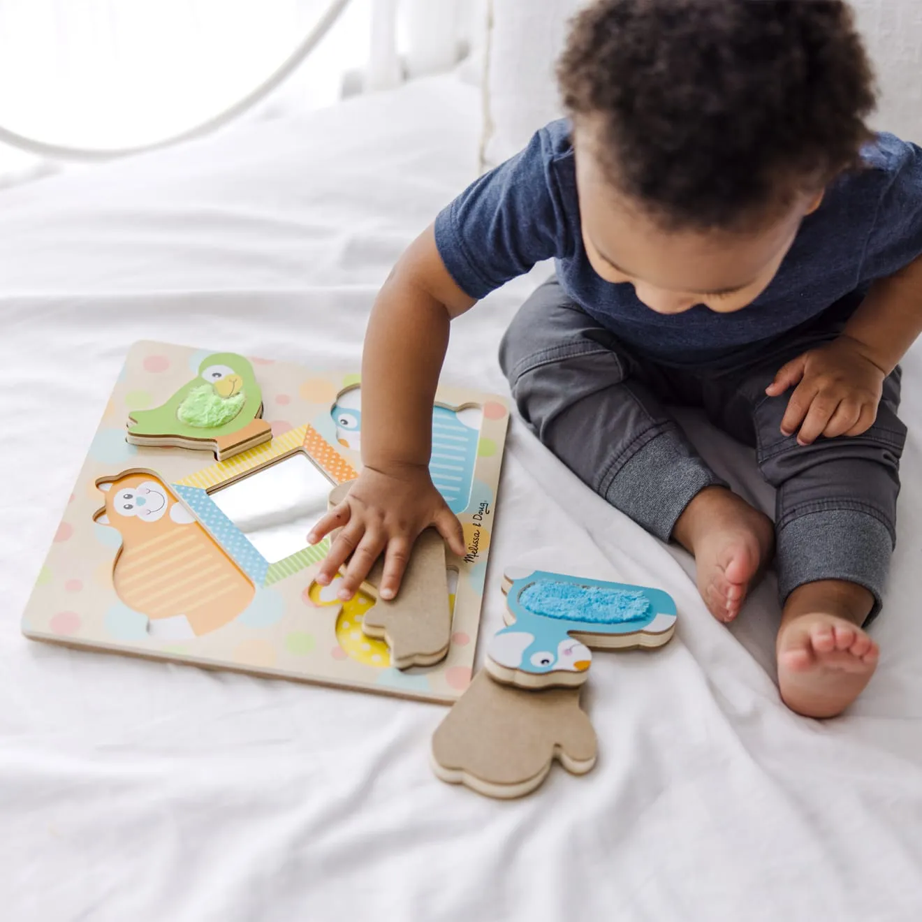 Melissa & Doug First Play Peek-a-Boo Pets Puzzle Holz