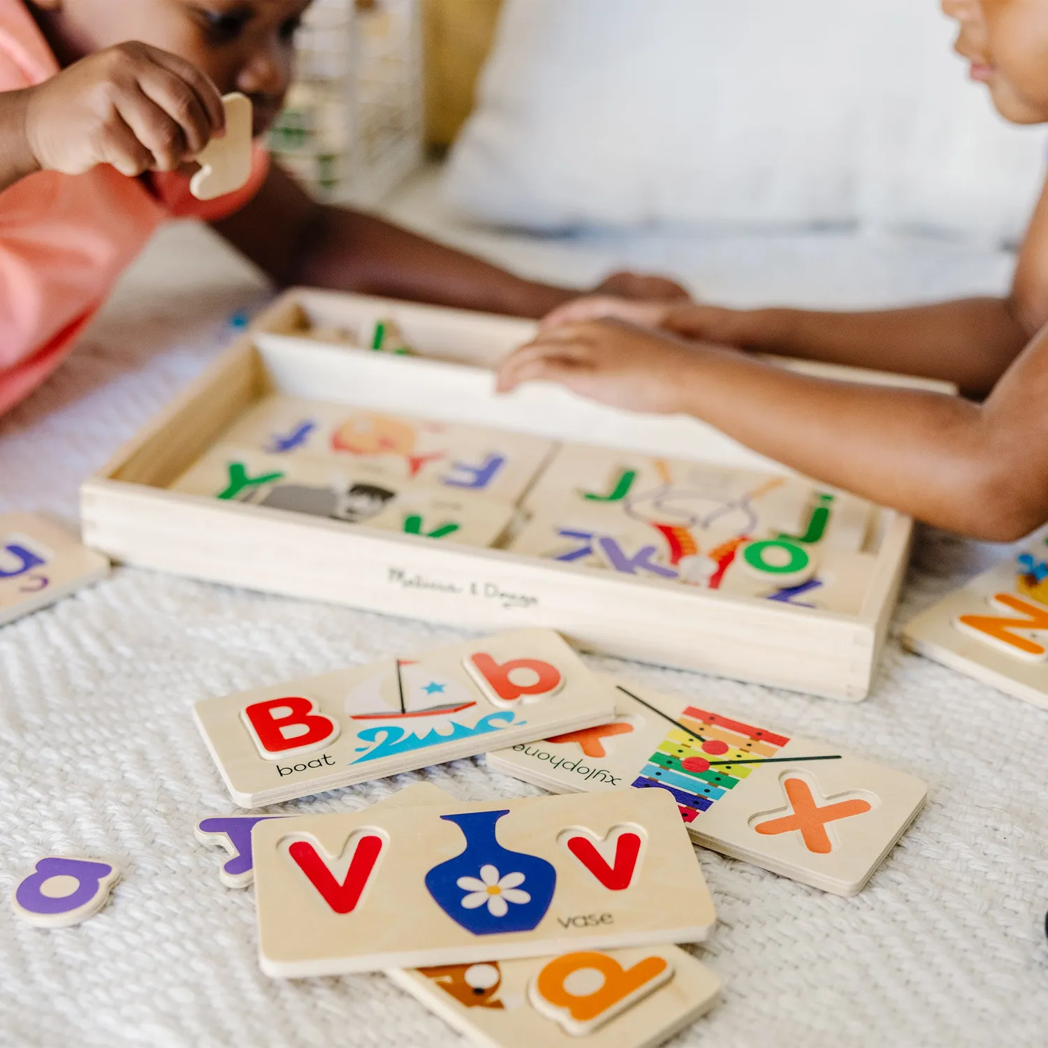 Melissa & Doug ABC Picture Boards Lerntafeln Holz Buchstaben