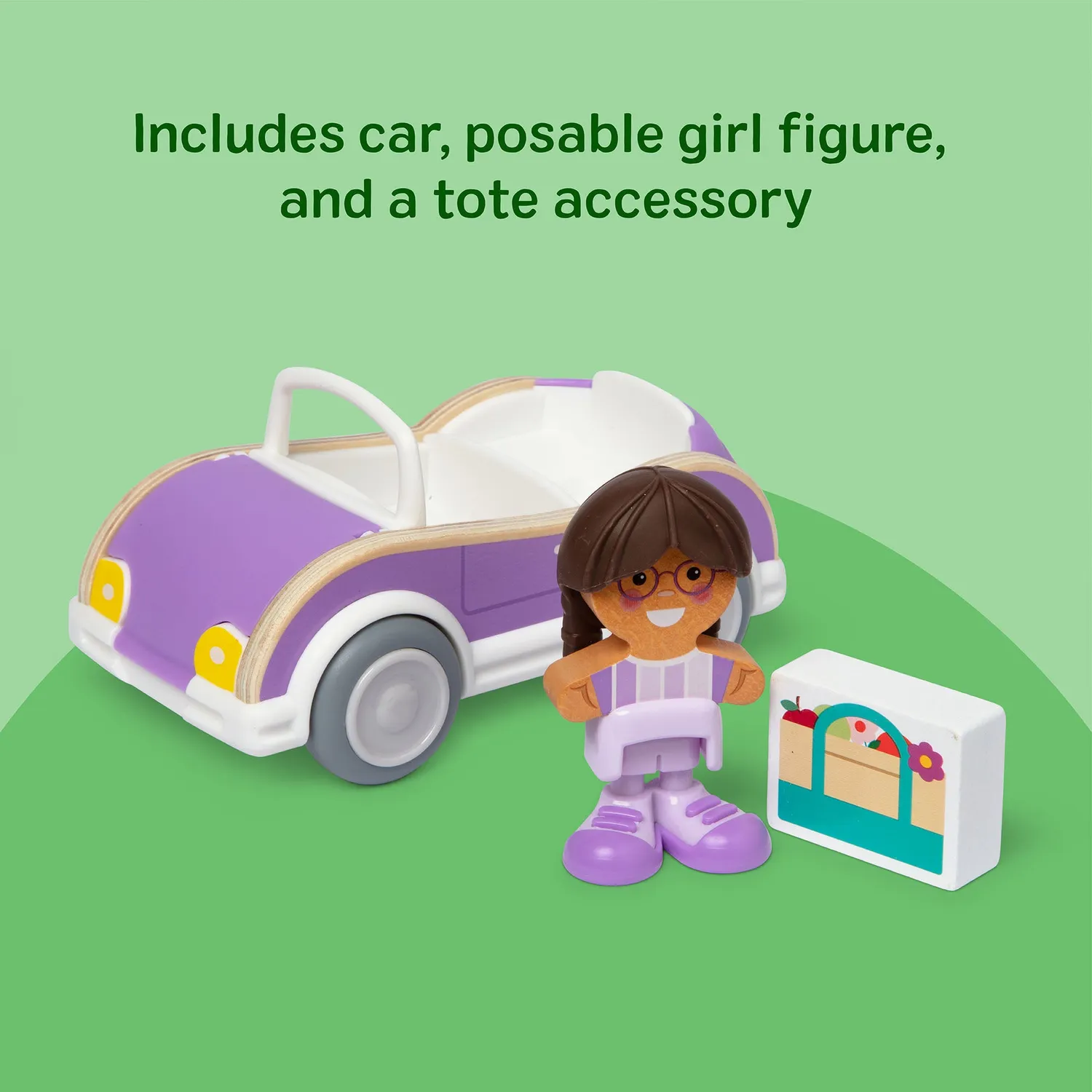 Melissa & Doug Cheery Lane Auto Spielset lila Cabrio