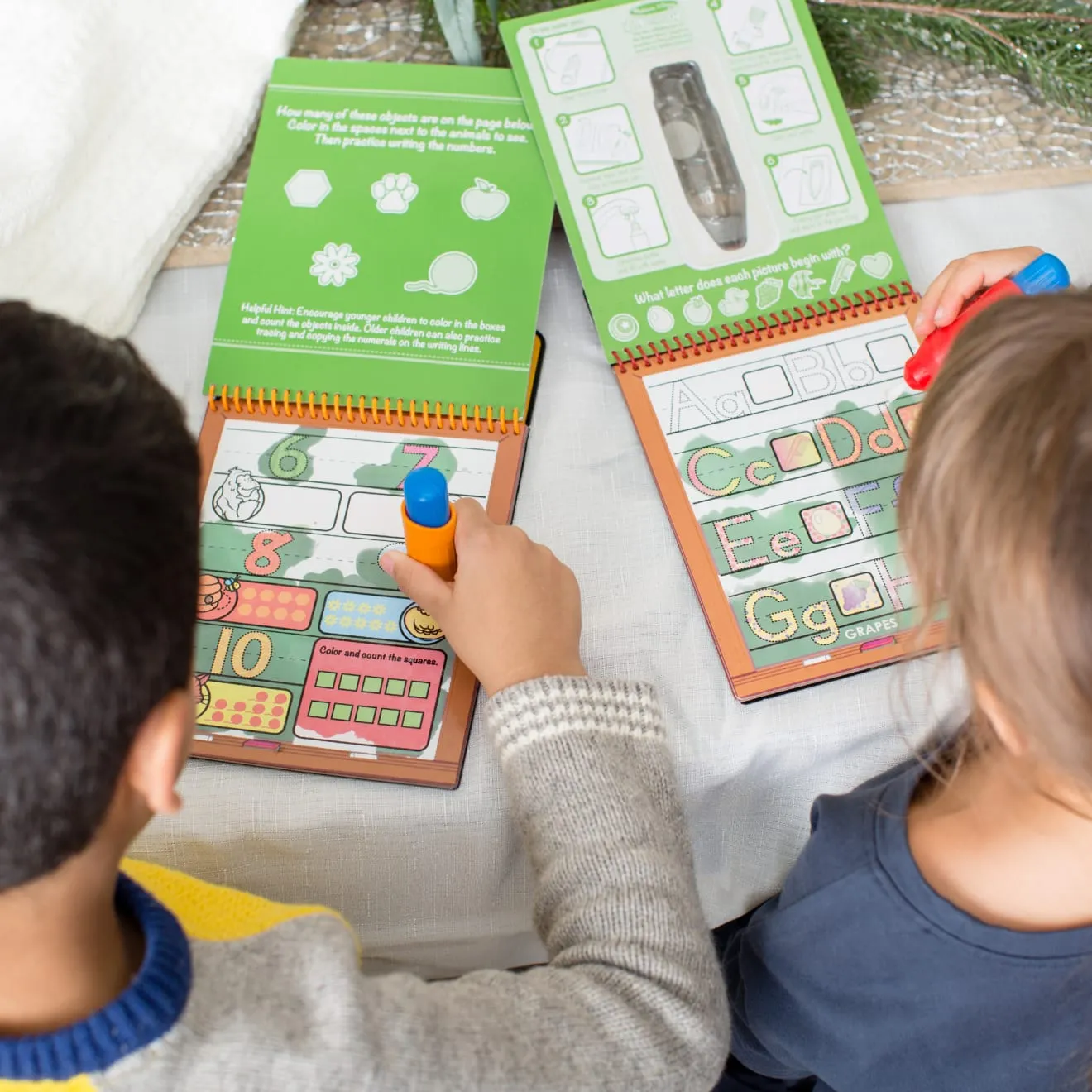 Melissa & Doug Water Wow Tiere Alphabet Zahlen Malset 3 Hefte