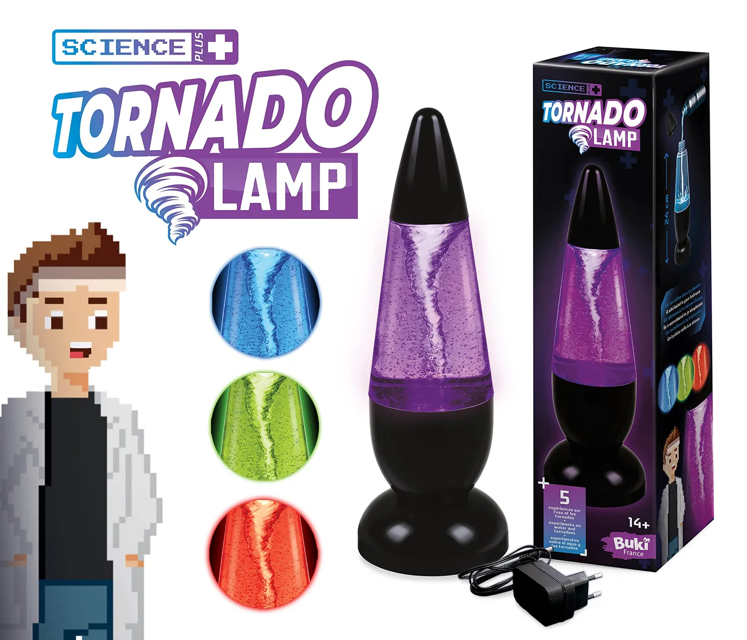 Buki France SP004 Tornadolampe Blau 24 cm LED