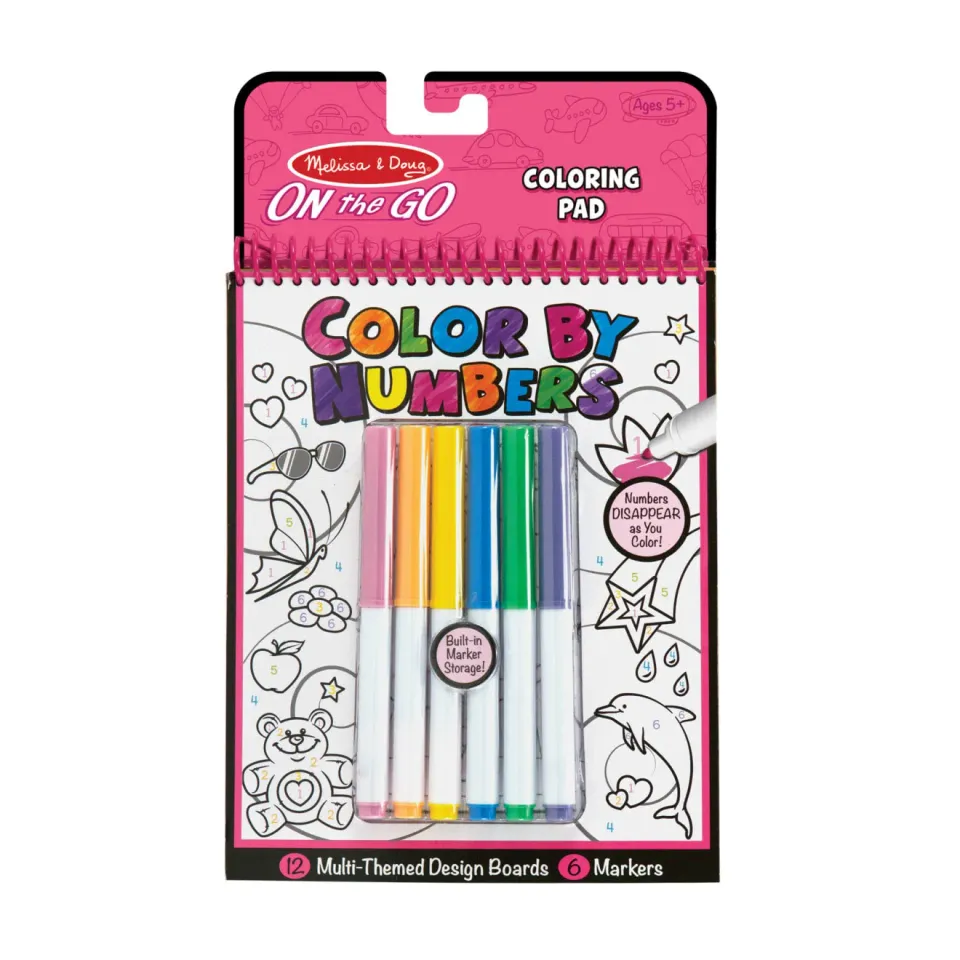 Melissa & Doug On the Go Malen nach Zahlen Einhorn 12 Tafeln
