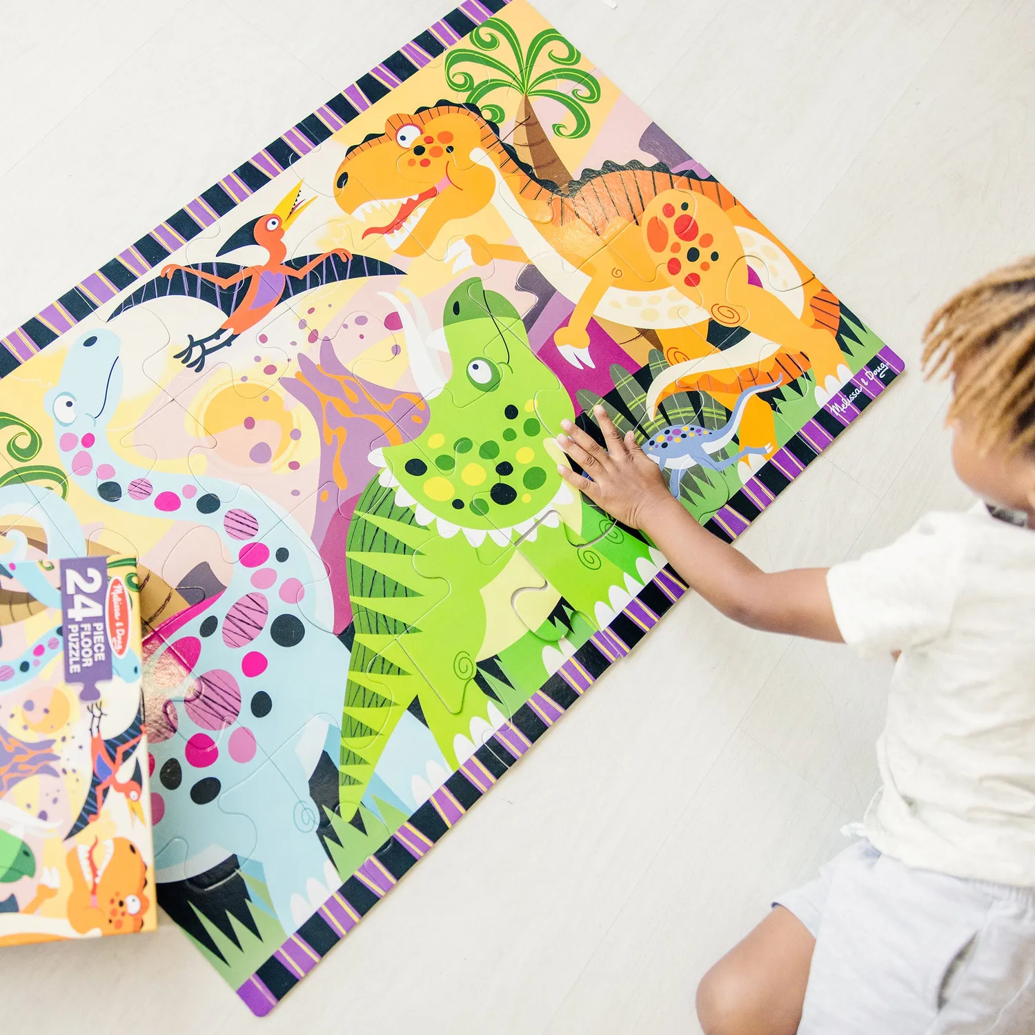 Melissa & Doug Dinosaur Dawn Bodenpuzzle 24 Teile ab 3 Jahre