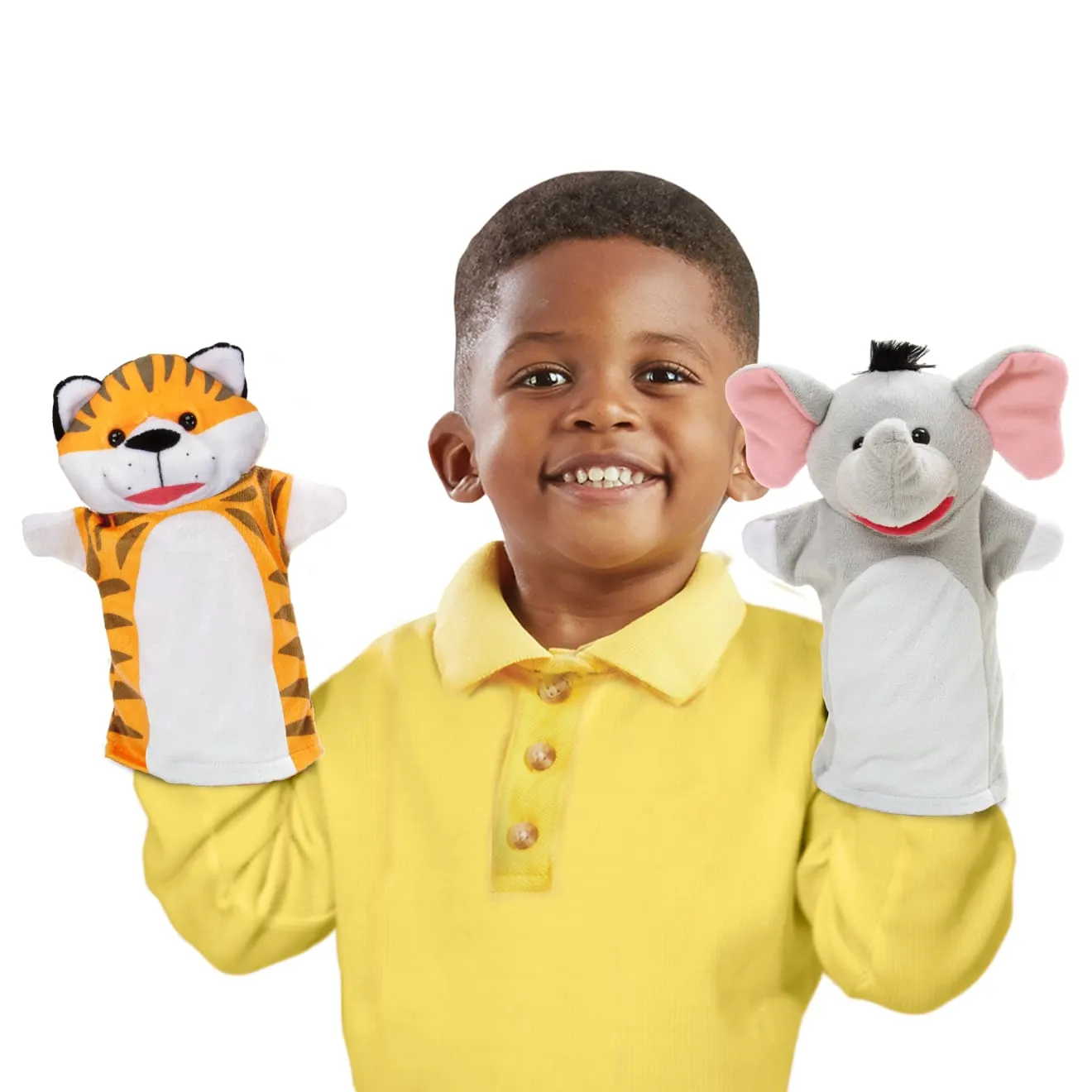 Melissa & Doug Safari Buddies Handpuppen 6er Set