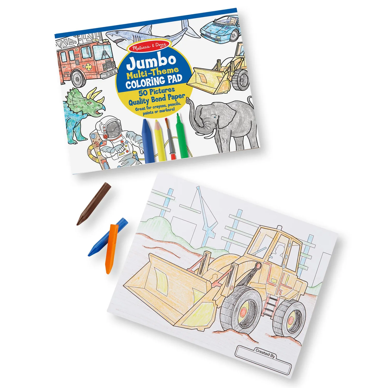 Melissa & Doug Jumbo Malblock Kinder 50 Seiten XXL