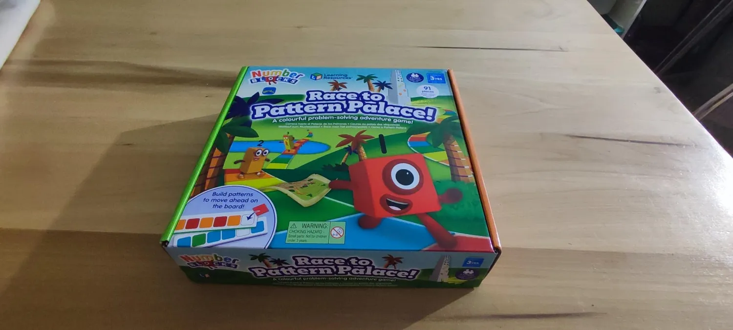 Learning Resources Numberblocks Wettlauf zum Musterpalast Brettspiel 91-teilig