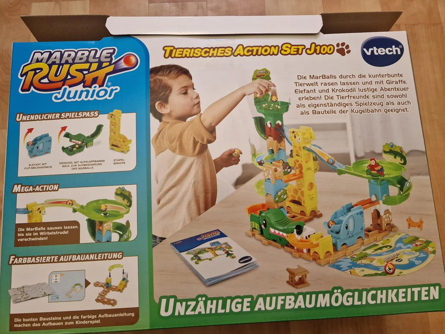 VTech Marble Rush J100 Tierisches Action-Set Kugelbahn 58-tlg.
