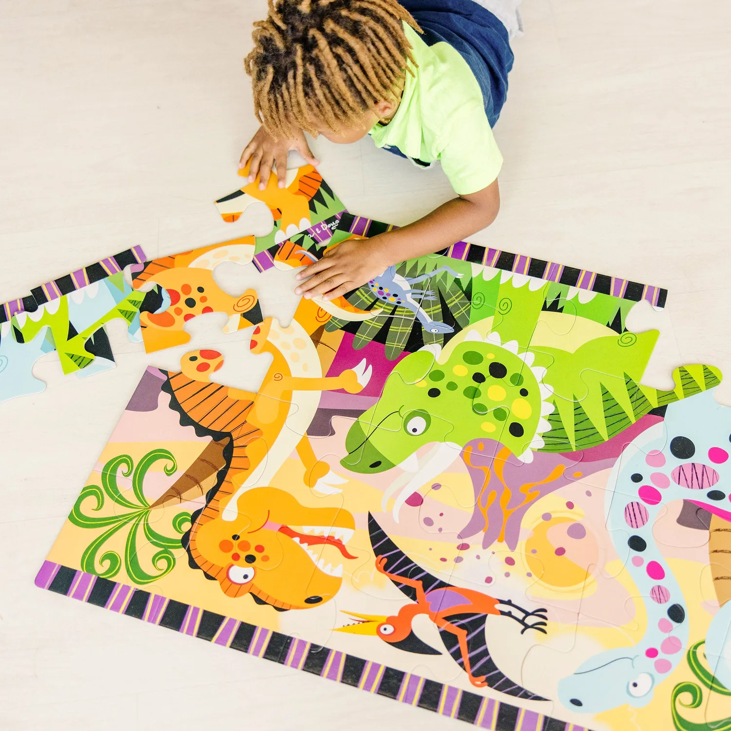 Melissa & Doug Dinosaur Dawn Bodenpuzzle 24 Teile ab 3 Jahre