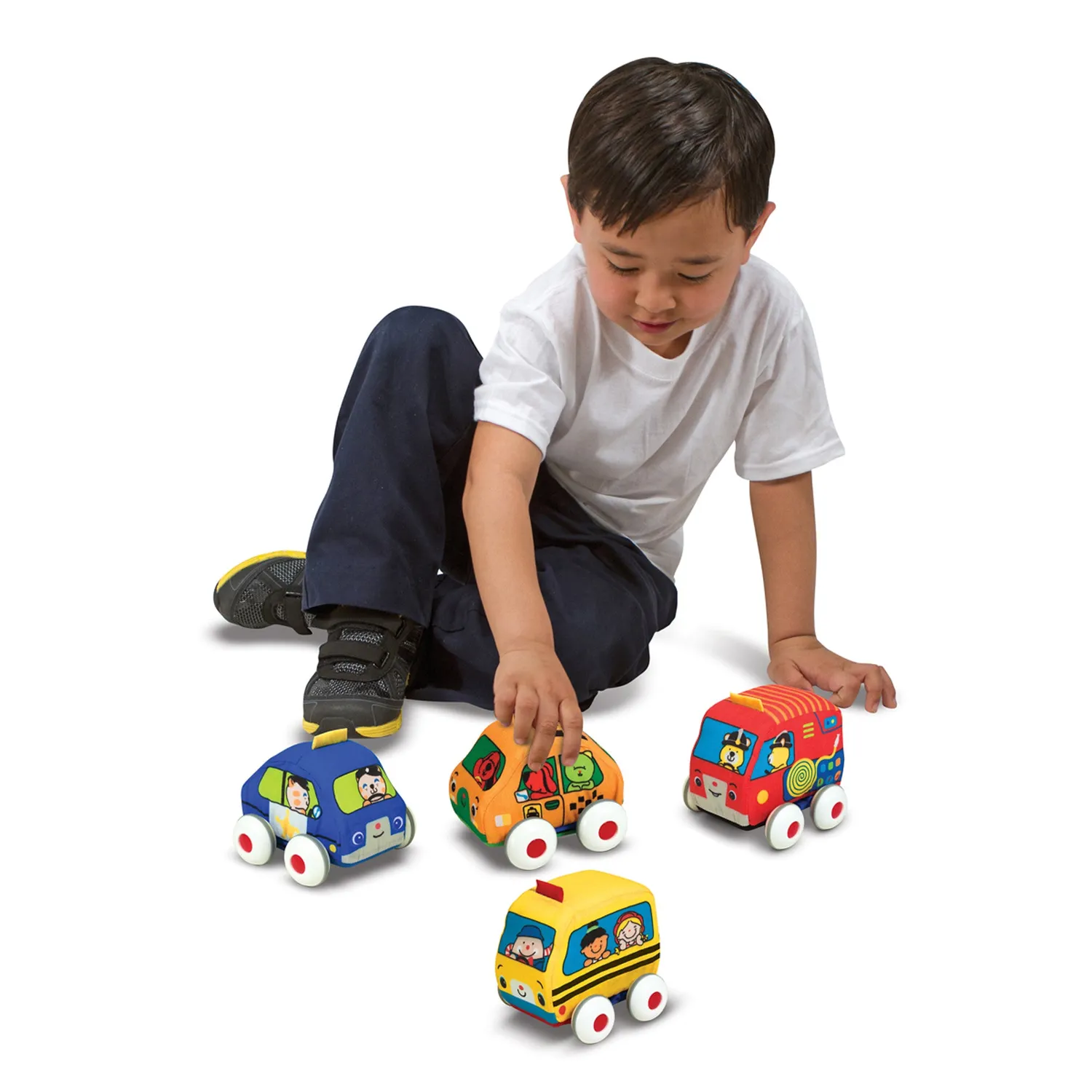 Melissa & Doug K's Kids Pull-Back Vehicles Spielzeugautos 4er Set weich