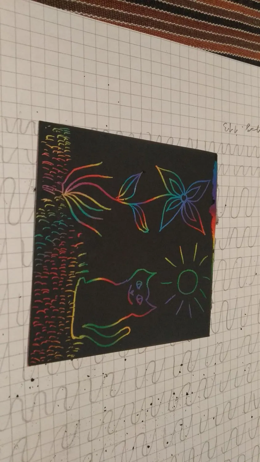 Buki NB001 Kratzpapier-Notizblock 150 Blätter Regenbogen