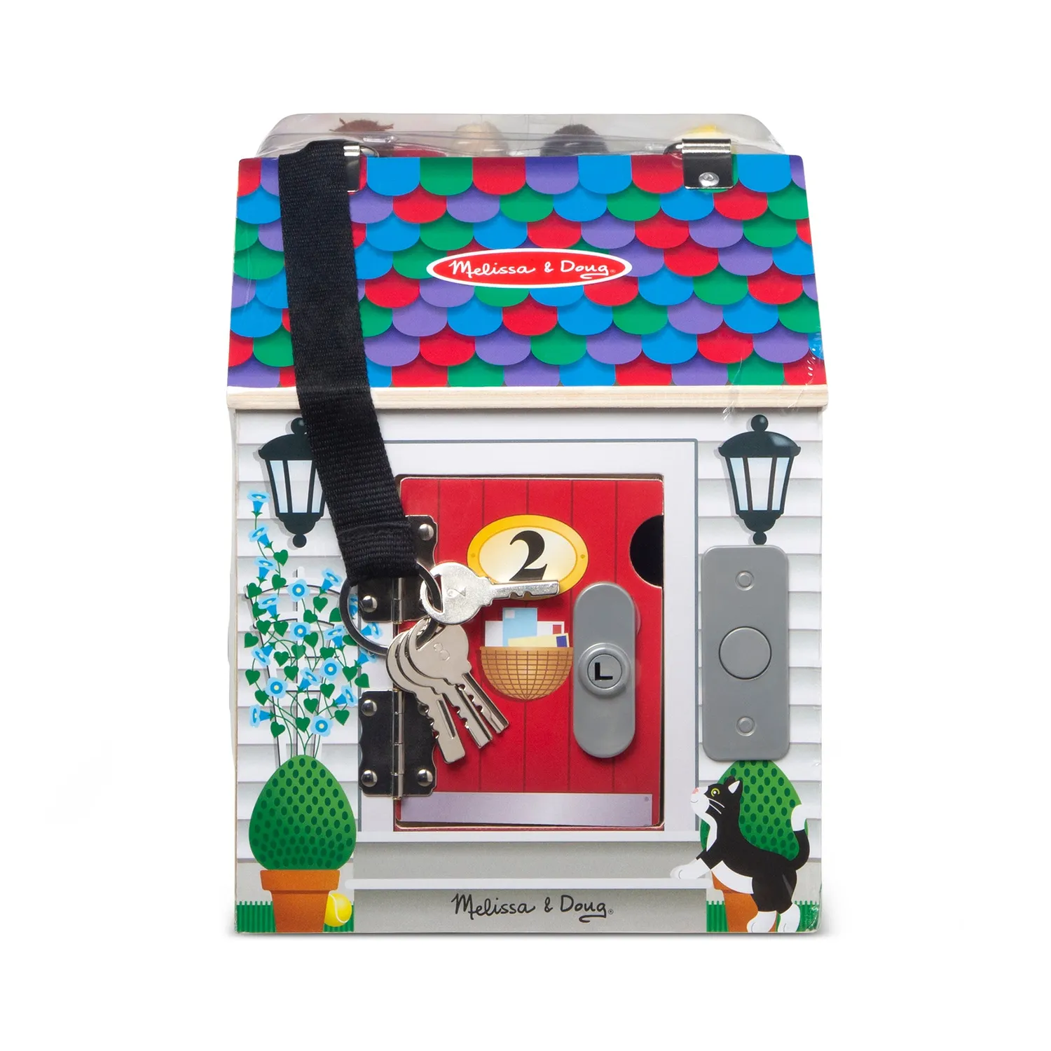 Melissa & Doug Doorbell House Holzspielzeug Schlösser