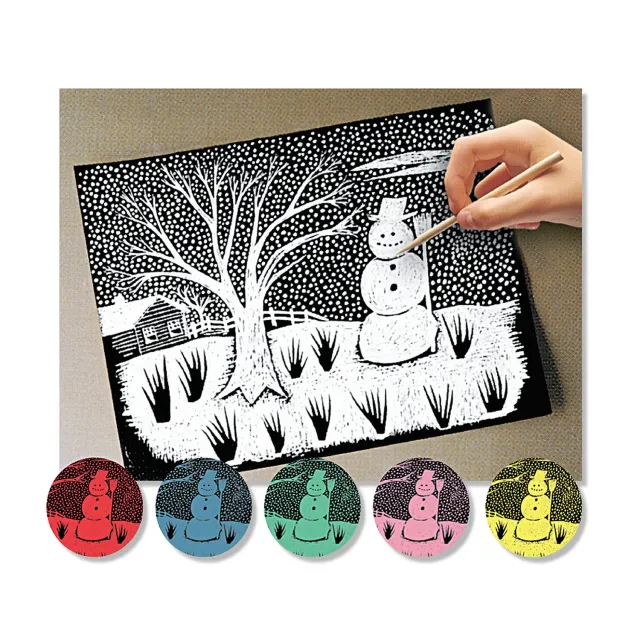 Melissa & Doug Scratch Art Paper Kratzpapier 60 Blatt Farben