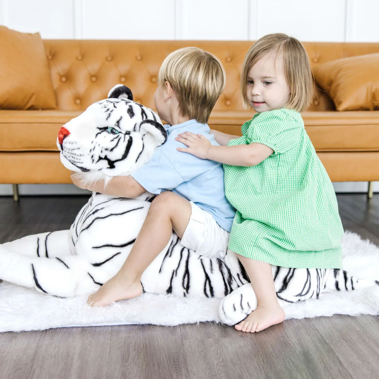 Melissa & Doug Weißer Tiger Kuscheltier groß gestreift