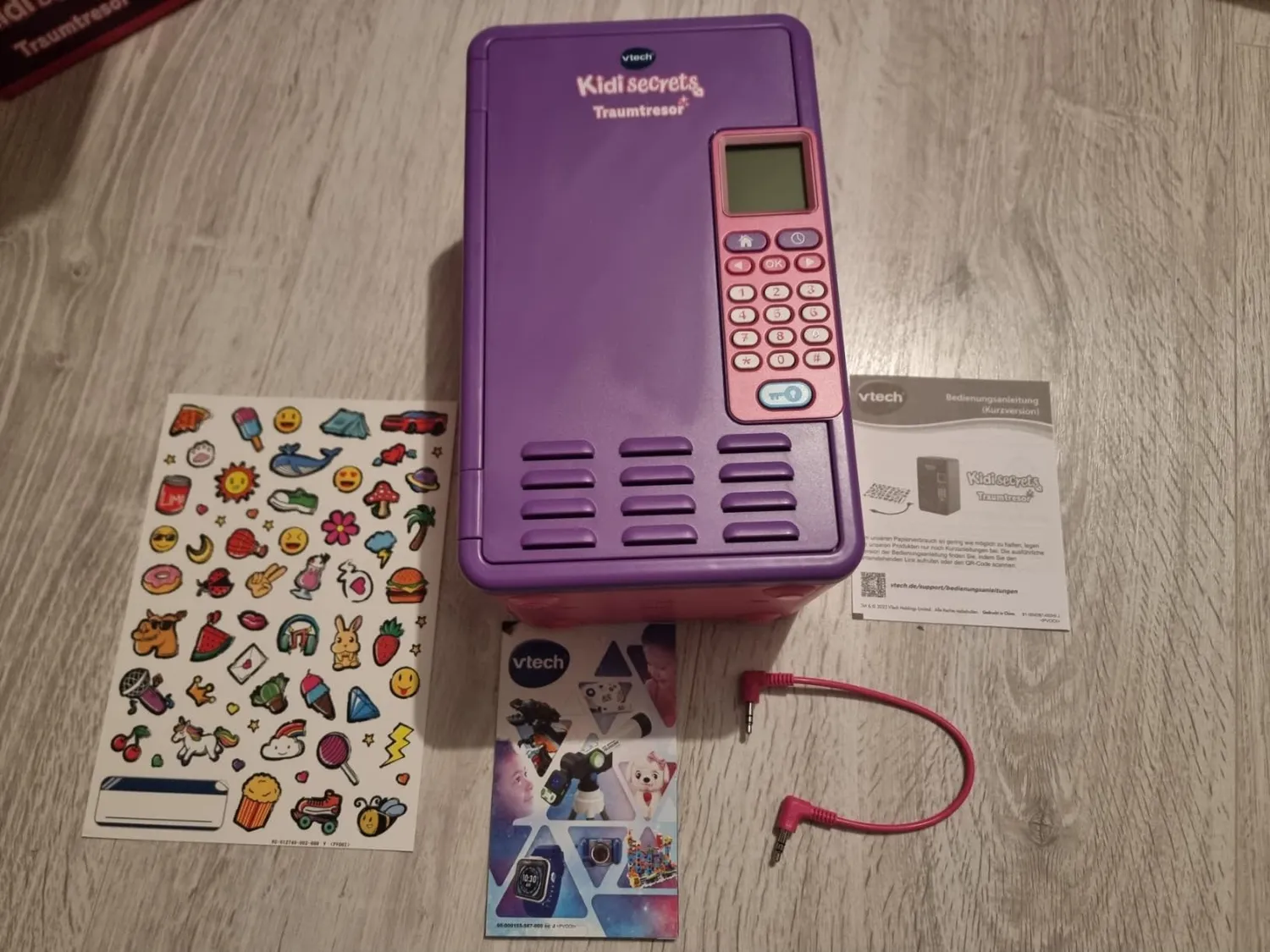 VTech KidiSecrets Traumtresor Kindersafe Lila-Schwarz mit Code