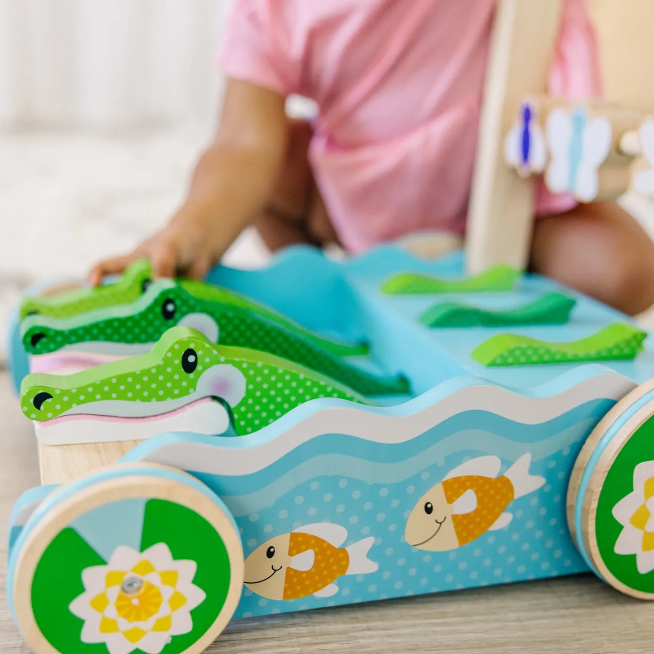 Melissa & Doug First Play Chomp & Clack Alligator Schiebetier Holz