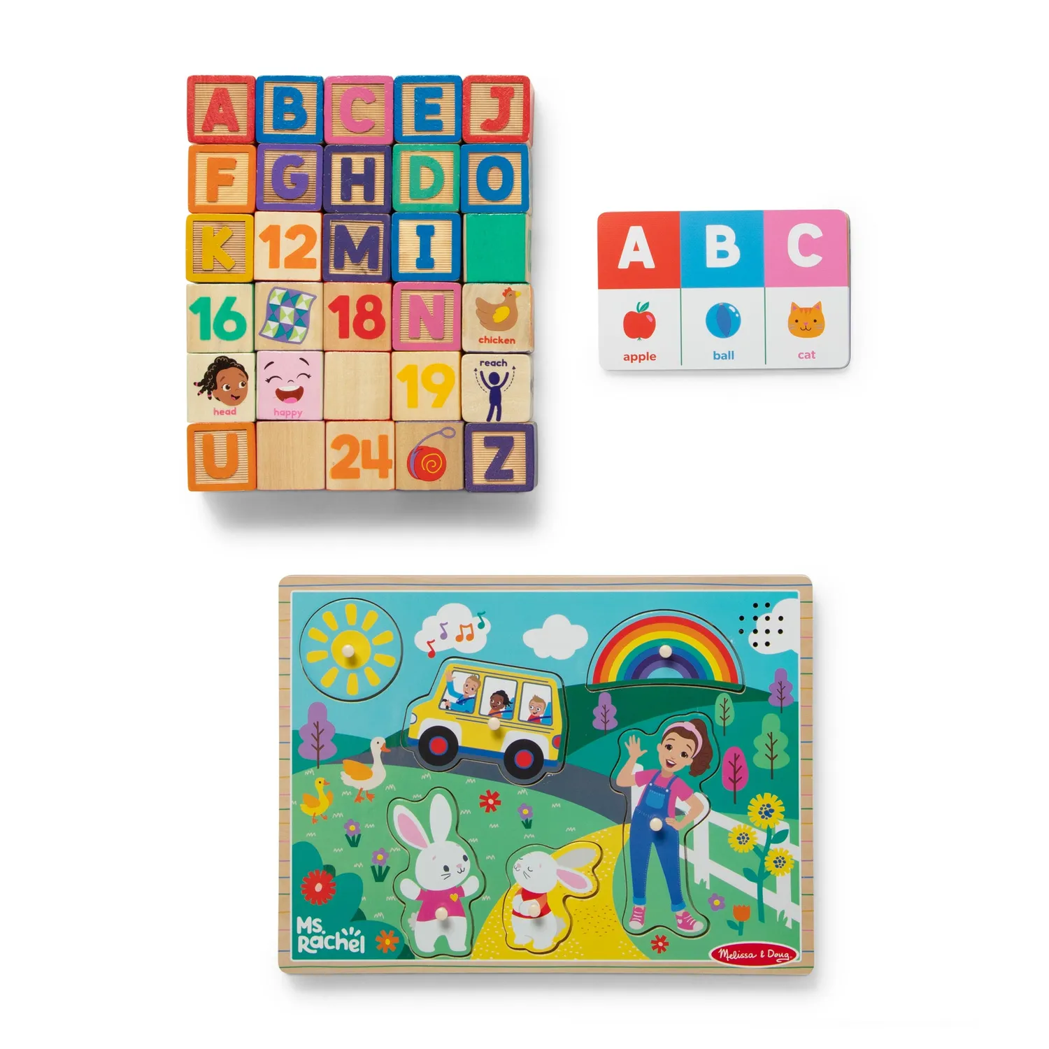 Melissa & Doug Ms. Rachel Lernspielzeug Set 2-teilig Holz