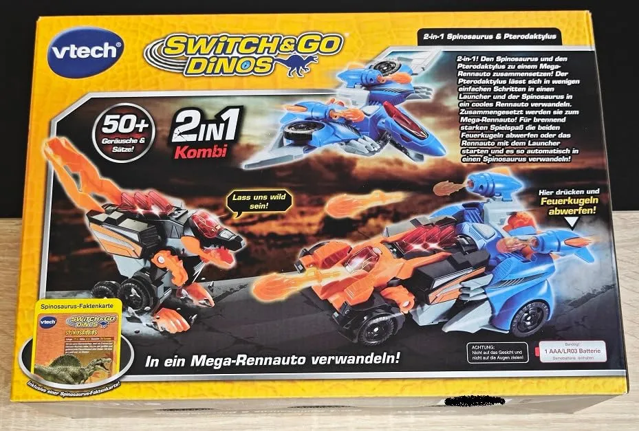 VTech Switch and Go Dinos Spinosaurus Spielzeug 2in1 mit Sound