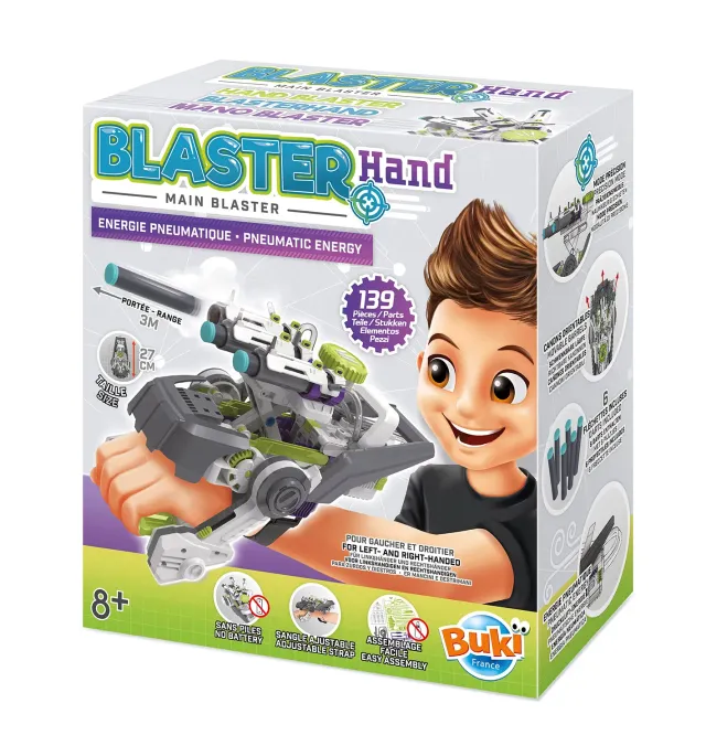 Buki 7080 Hand Blaster Schaumstoff 6 Darts ohne Batterie
