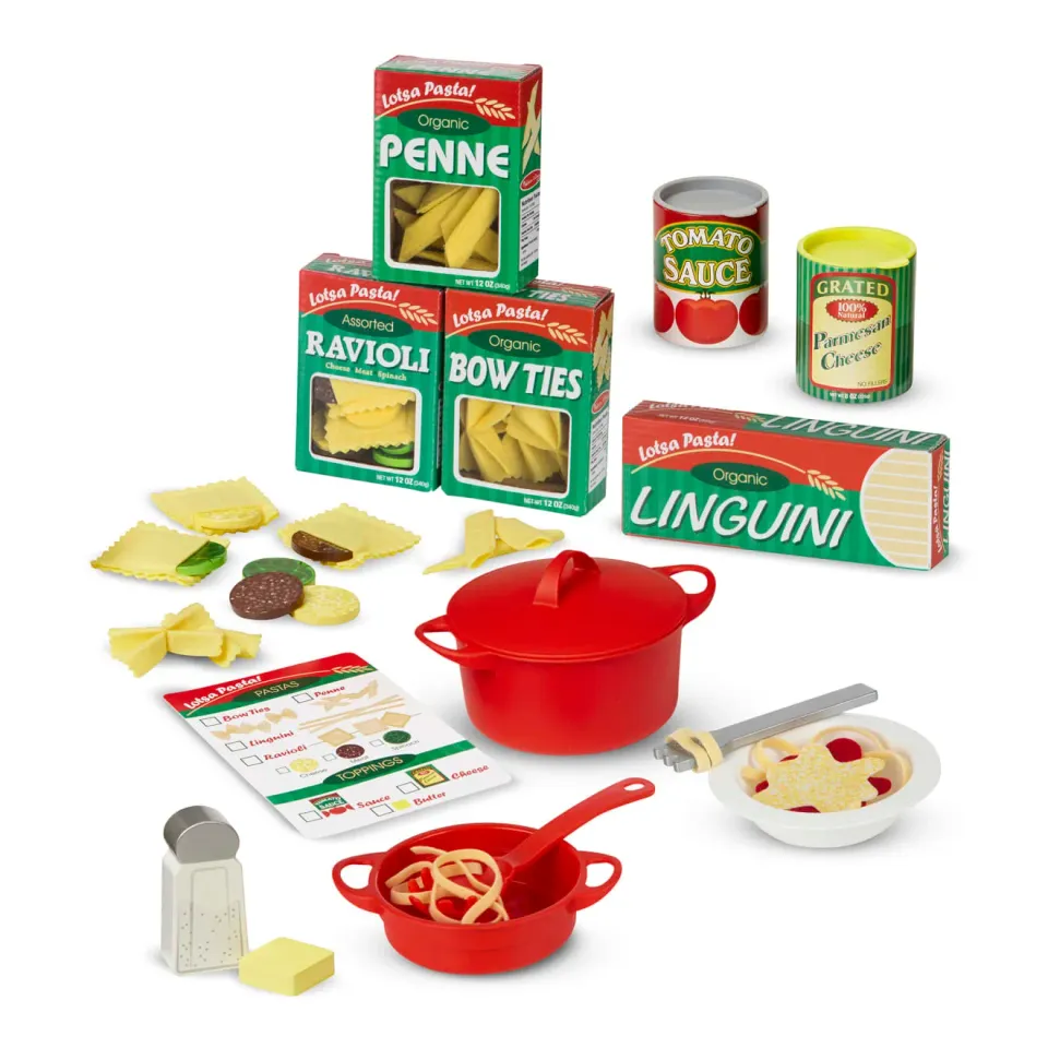 Melissa & Doug Prepare & Serve Pasta Kochset 50-teilig Filz