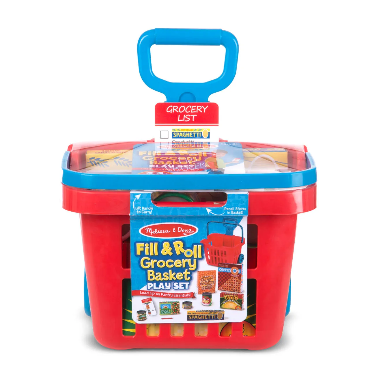 Melissa & Doug Fill & Roll Einkaufskorb Kaufladen-Set 9-tlg