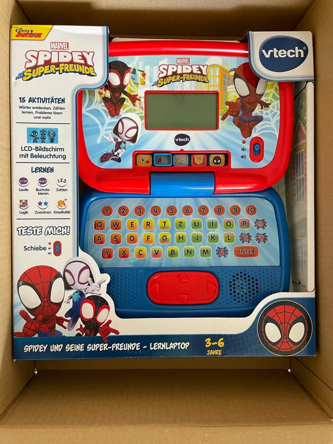 VTech Spidey Lernlaptop Kinderlaptop 3-6 Jahre QWERTZ
