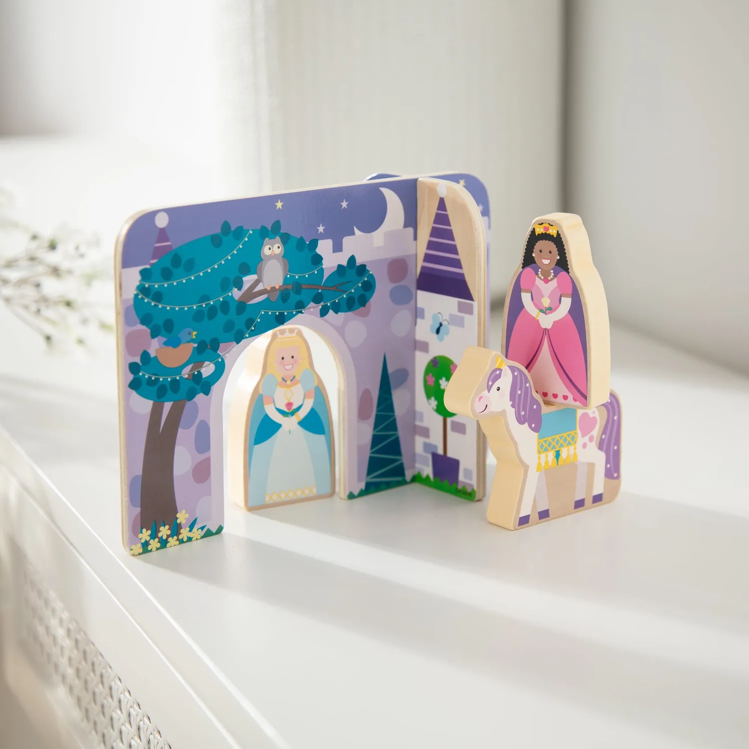 Melissa & Doug Wooden Fairy Tale Spielset Schloss Holz