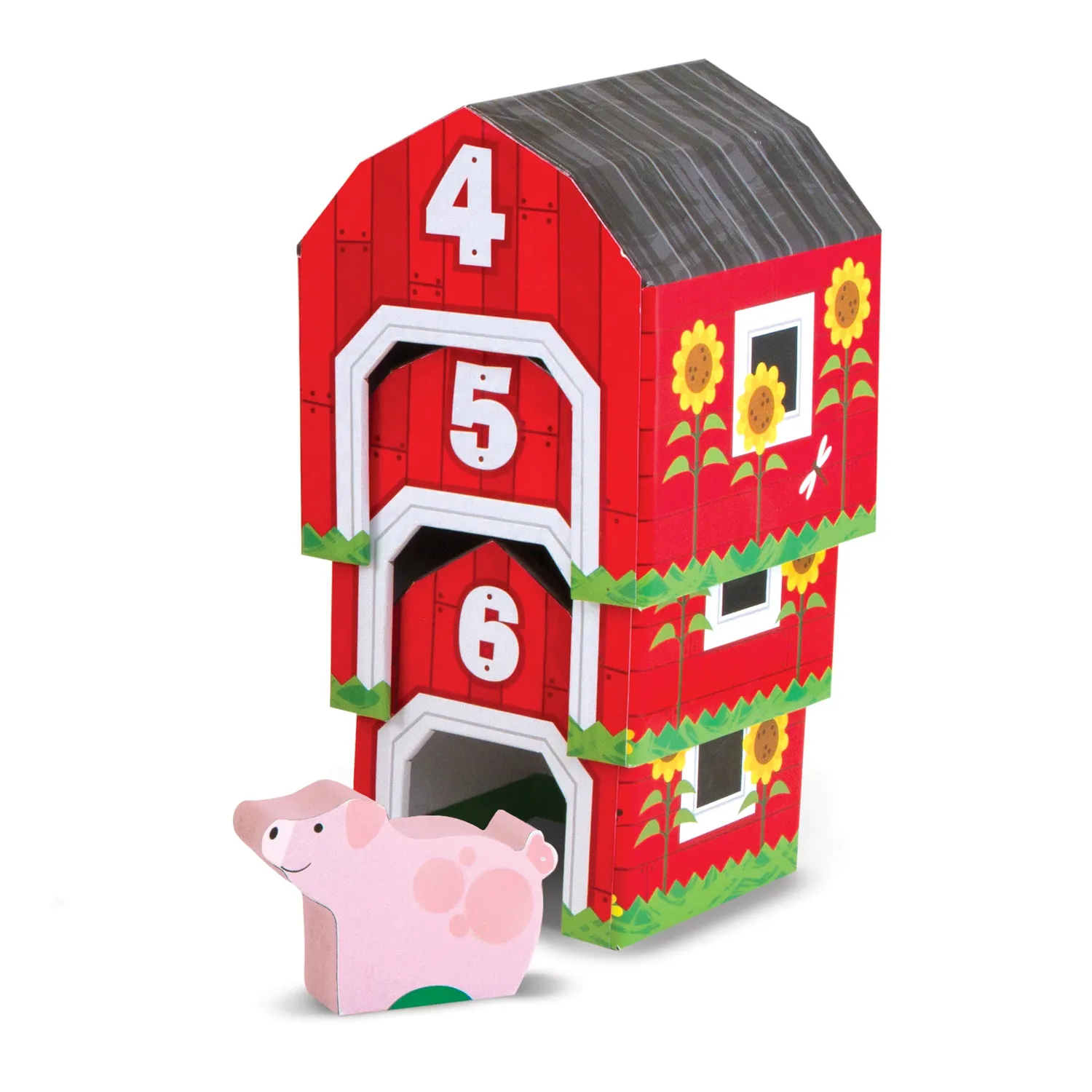 Melissa & Doug Nesting Barns Stapel- und Sortierspiel Bauernhof