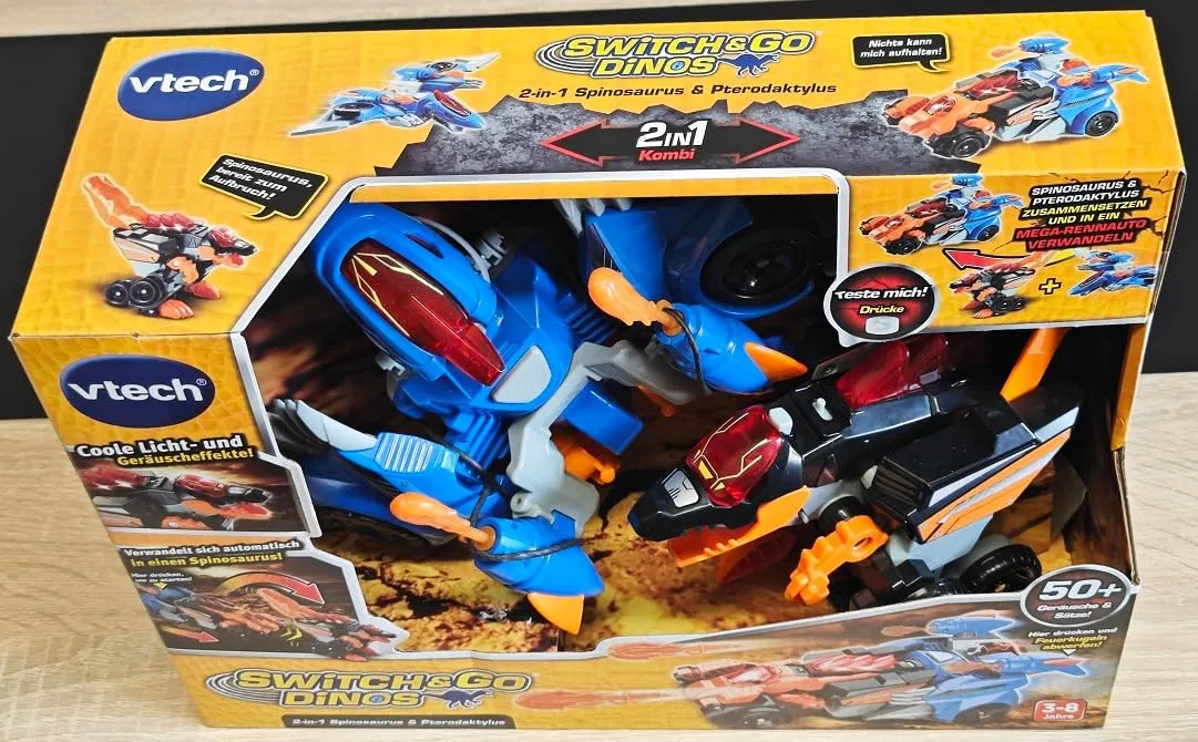 VTech Switch and Go Dinos Spinosaurus Spielzeug 2in1 mit Sound