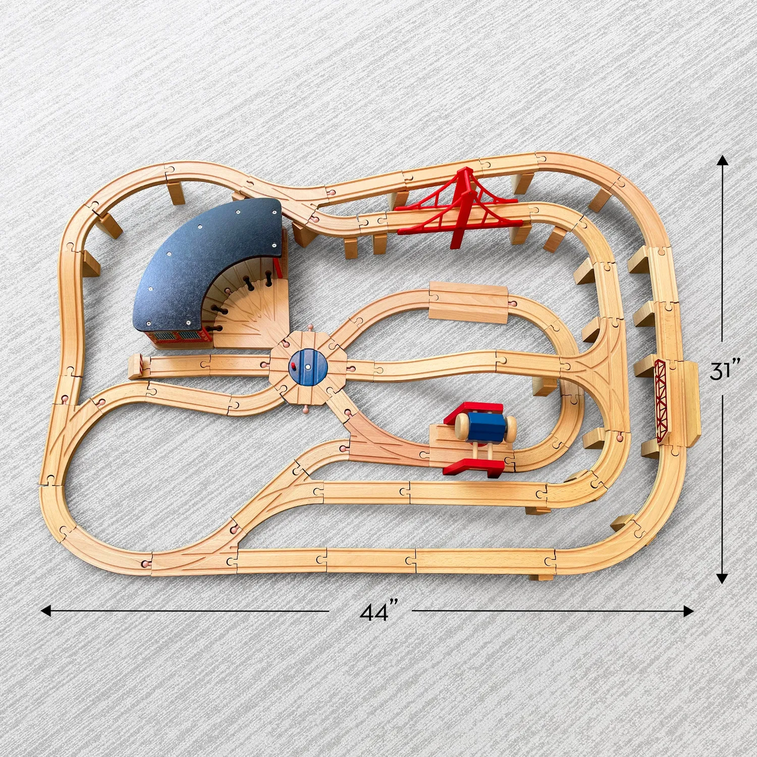 Melissa & Doug Wooden Railway Holzeisenbahn Set Bestseller