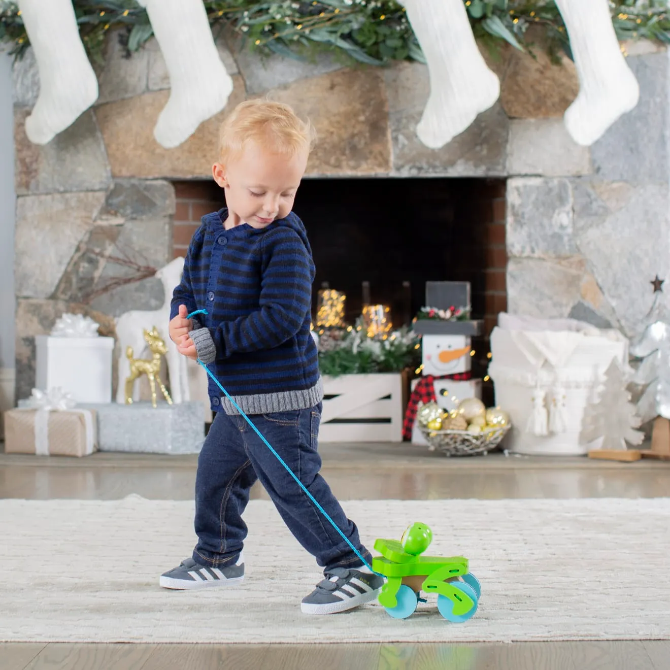 Melissa & Doug Frolicking Frog Nachziehtier Holz ab 18 M.