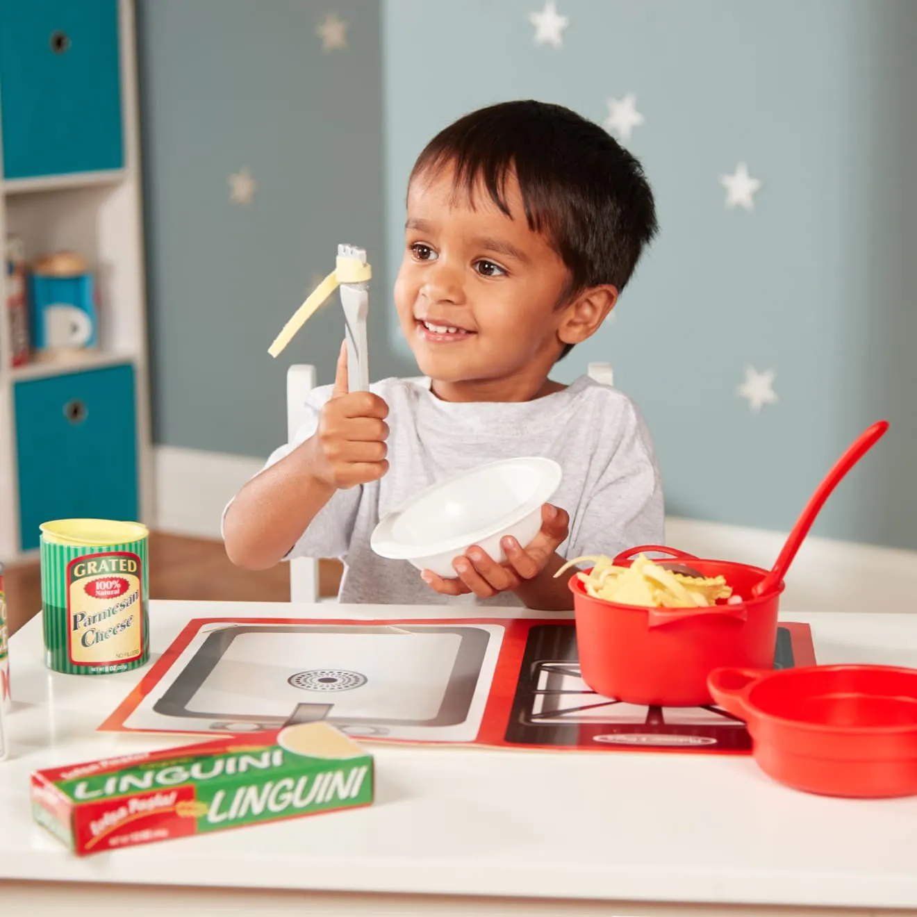 Melissa & Doug Prepare & Serve Pasta Kochset 50-teilig Filz