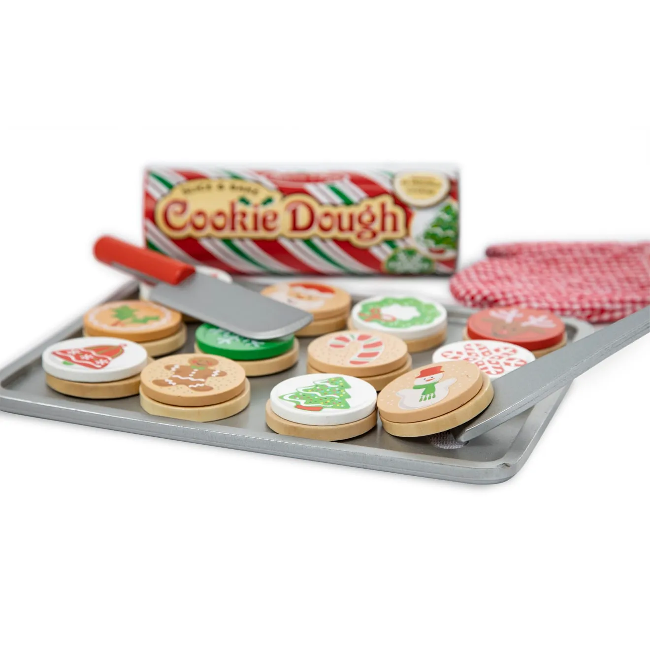 Melissa & Doug Slice & Bake Weihnachtskekse Spielset Holz