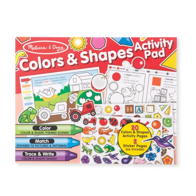 Melissa & Doug Colors & Shapes Malpad Sticker 20 Seiten