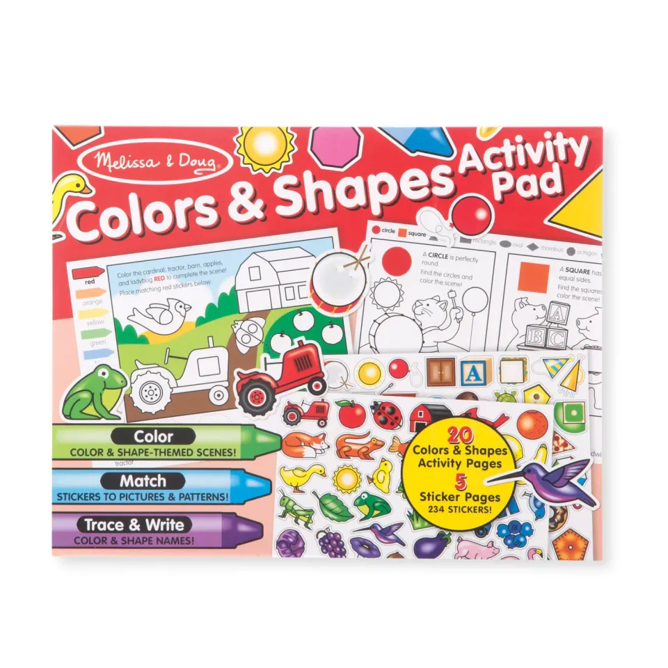 Melissa & Doug Colors & Shapes Malpad Sticker 20 Seiten